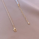 Freshwater Pearl Rhinestone Necklace for Women