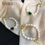 Geometric Yellow Crystal Zircon Retro Natural Pearl Choker Pendant Necklace