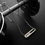 Zircon Pendant Necklaces for Women INS Hollow Oval Sweater Chain
