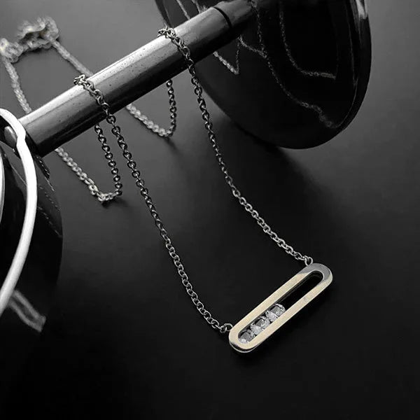 Zircon Pendant Necklaces for Women INS Hollow Oval Sweater Chain