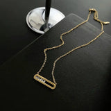 Zircon Pendant Necklaces for Women INS Hollow Oval Sweater Chain
