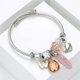 Stainless Steel Love Feather Bracelet for Women
