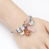 Stainless Steel Love Feather Bracelet for Women