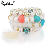 Bohemian Women Bracelet Tassel Charm Bangles Set