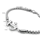 RD Steel Men's Bracelet Anchor Twisted Chain Jewels Summer Holiday Gift