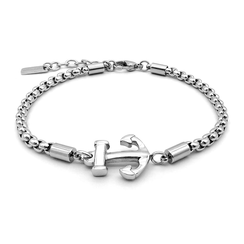 RD Steel Men's Bracelet Anchor Twisted Chain Jewels Summer Holiday Gift