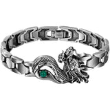 RD Domineering Green Gem Dragon Totem Men's Bracelet
