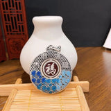 RD-Enamel Burning Auspicious Cloud Safe and Sound Sign Safety Buckle Pendant