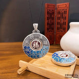 RD-Enamel Burning Auspicious Cloud Safe and Sound Sign Safety Buckle Pendant