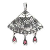 Ethnic Wind Rosefinch Pendant Female Phoenix Retro Fan Pendant
