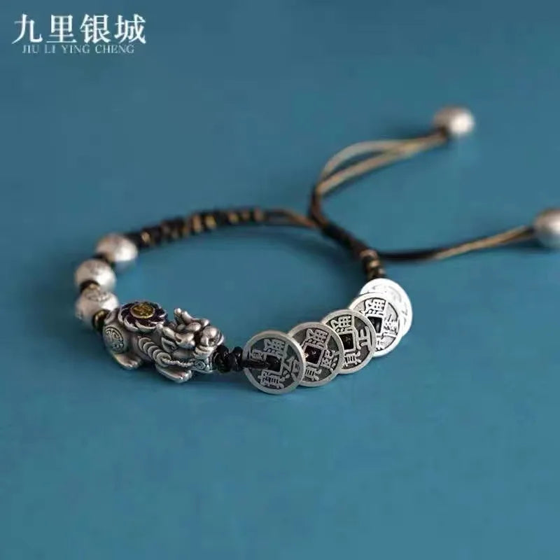 RD Temperament Pixiu Bracelet Retro Hand-woven Money More Than Hand Rope