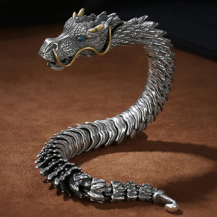 3D Bracelet Men's Retro Faucet Smart Dragon Bracelet