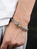Hand-woven Pixiu Bracelet Men's Retro Ethnic Jewelry Gift