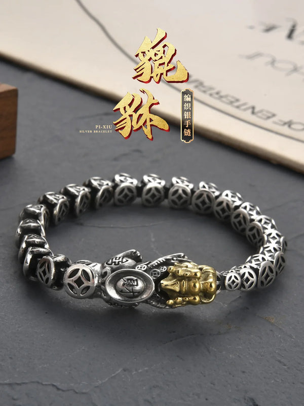 Hand-woven Pixiu Bracelet Men's Retro Ethnic Jewelry Gift