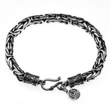 RD Silver Peace Pattern Bracelet for Men and Women