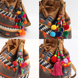 Charm Pom Pom Keychain Tassel Trinket Pompom Key Chain Bag Charms Women