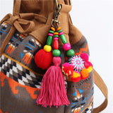 Charm Pom Pom Keychain Tassel Trinket Pompom Key Chain Bag Charms Women