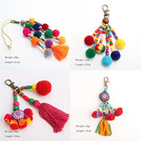 Charm Pom Pom Keychain Tassel Trinket Pompom Key Chain Bag Charms Women