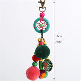 DIY Pompom Keychain Tassel Trinket Pompon Key Chain Auto Key Accessories