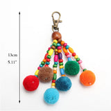DIY Pompom Keychain Tassel Trinket Pompon Key Chain Auto Key Accessories