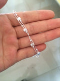 925 Silver 2-Rows Multi-layer Bracelet Lady Jewelry Gift