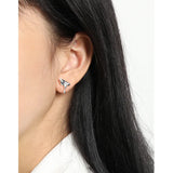 925 Silver Stud Earrings Geometric TLE2193