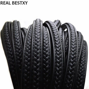 6mm Fiber Braided Leather String Cord DIY Bracelet Making Jewelry Rope Craft