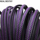 1m Braided Leather Cord Rope Flat Necklace Bracelet Findings Thread DIY