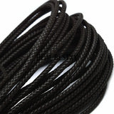 5mm Brown Braided Leather Cord for Jewelry Making