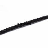 6mm Braided Leather Cord for DIY Jewelry Making