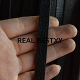 5m Flat Leather Cords with Litchi Pattern for Bracelets