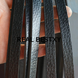 5m Flat Leather Cords with Litchi Pattern for Bracelets