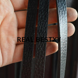 5m Flat Leather Cords with Litchi Pattern for Bracelets
