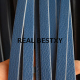 5m/lot 10*3mm Litchi Pattern Flat Leather Cords for Bracelets