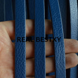 5m/lot 10*3mm Litchi Pattern Flat Leather Cords for Bracelets