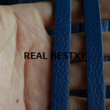 5m/lot 10*3mm Litchi Pattern Flat Leather Cords for Bracelets