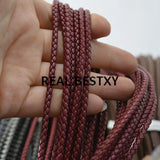 5m 3mm Red Leather Cords for Bracelet Making Jewelry