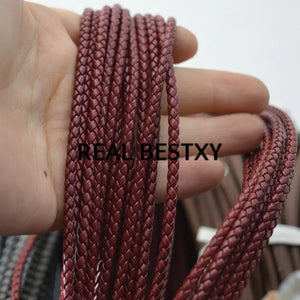 5m 3mm Red Leather Cords for Bracelet Making Jewelry