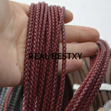 5m 3mm Red Leather Cords for Bracelet Making Jewelry