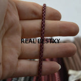 5m 3mm Red Leather Cords for Bracelet Making Jewelry