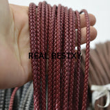 5m 3mm Red Leather Cords for Bracelet Making Jewelry