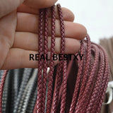 5m 3mm Red Leather Cords for Bracelet Making Jewelry