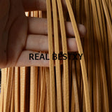 5m Yellow Litchi Pattern Flat Leather Cords for Bracelets Making