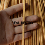 5m Yellow Litchi Pattern Flat Leather Cords for Bracelets Making