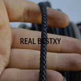 5m 4mm Round Leather Cord for Jewelry Making