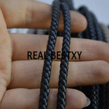 5m 4mm Round Leather Cord for Jewelry Making