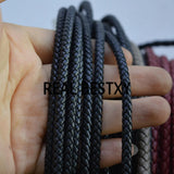5m 4mm Round Leather Cord for Jewelry Making