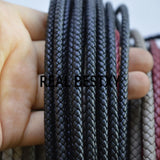 5m 4mm Round Leather Cord for Jewelry Making