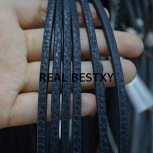 5m/lot 5*3mm Flat Leather Strips for Jewelry Making