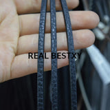 5m/lot 5*3mm Flat Leather Strips for Jewelry Making